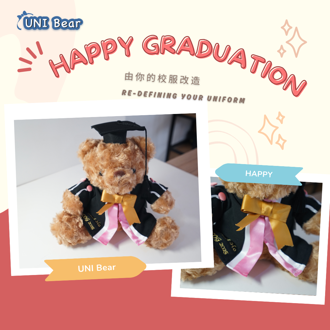 UNI Bear graduation robe bear doll customization
